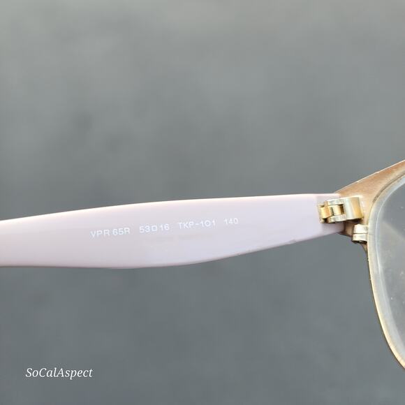 Prada Eyeglasses Frames Only, VPR 65R 53-16-140 Pink, Made in Italy - Picture 9 of 13
